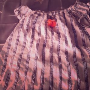 Blue and white blouse